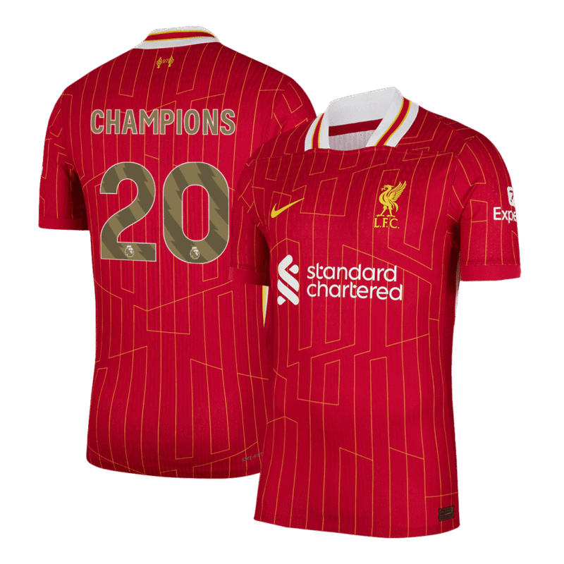 CHAMPIONS #20 Liverpool Home Authentic Soccer Jersey 2024/25