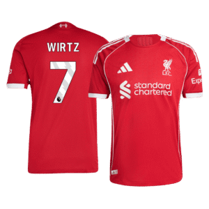 WIRTZ #7 Liverpool Home Authentic Soccer Jersey 2025/26