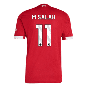 M.SALAH #11 Liverpool Home Authentic Soccer Jersey 2025/26