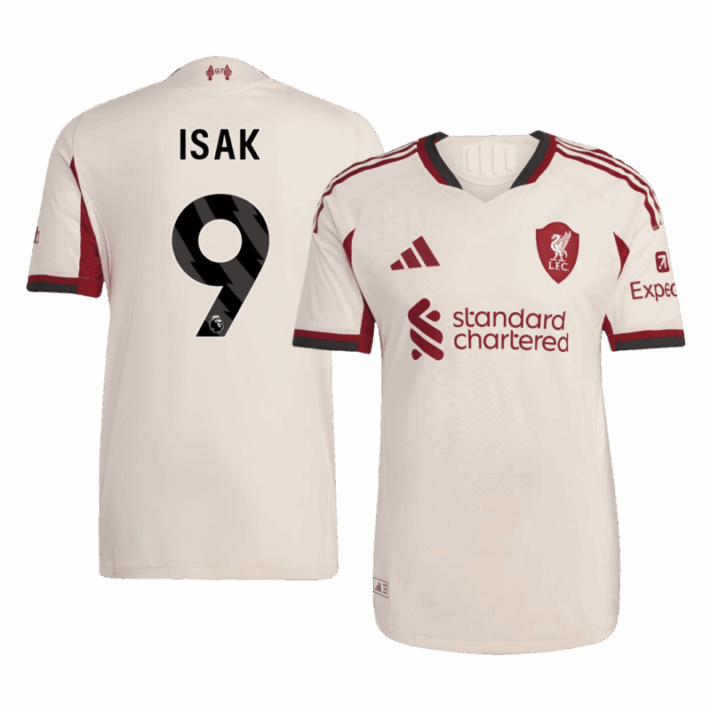 ISAK ##9 Liverpool Away Authentic Soccer Jersey 2025/26