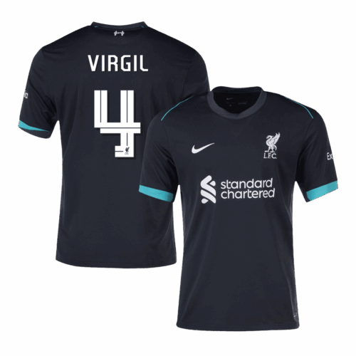 Liverpool VIRGIL #4 Away Soccer Jersey - UCL Edition