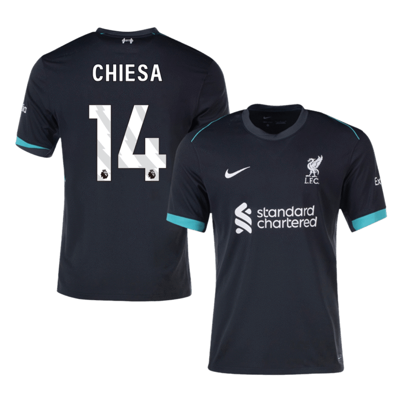 CHIESA #14 Liverpool Away Soccer Jersey 2024/25