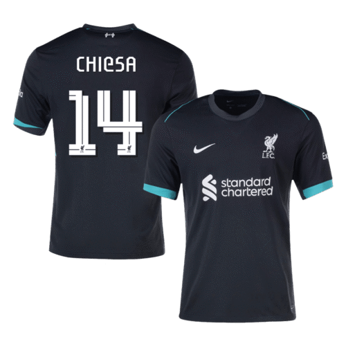 CHIESA #14 Liverpool Away Soccer Jersey 2024/25 - UCL