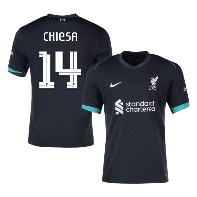 CHIESA #14 Liverpool Away Soccer Jersey 2024/25 - UCL