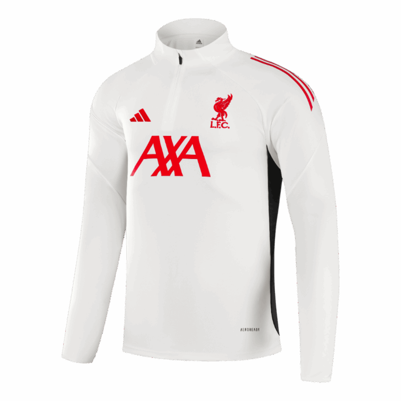 Kid's Liverpool Zipper Sweatshirt Kit(Top+Pants) 25/26 White