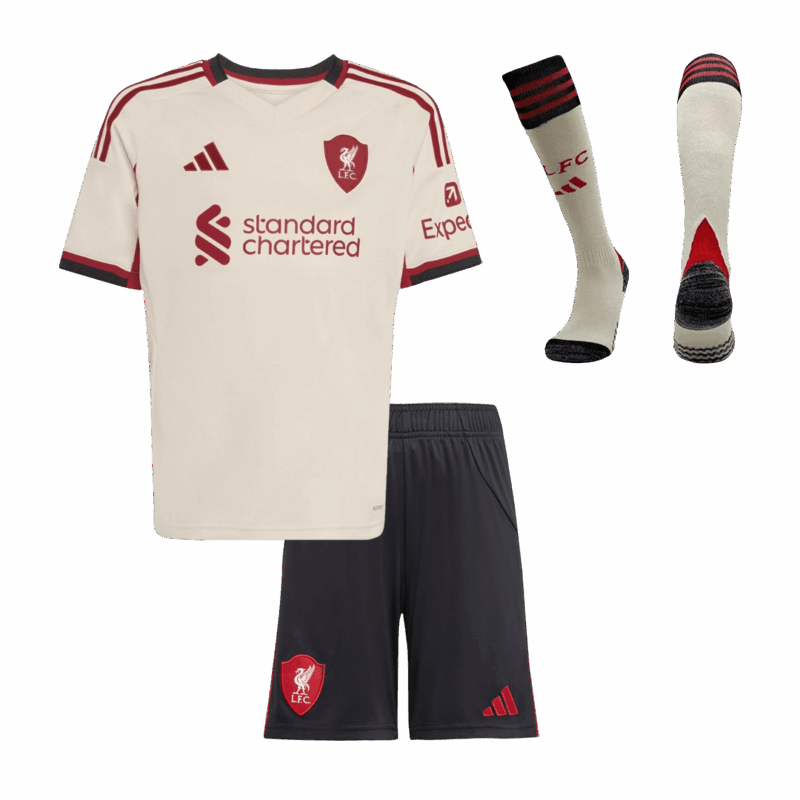 Liverpool Away Kids Soccer Jerseys Full Kit 2025/26