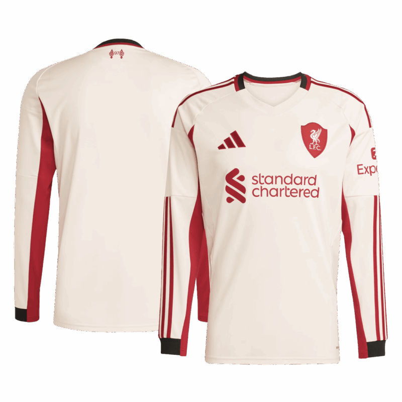 Liverpool Away Long Sleeve Soccer Jersey 2025/26