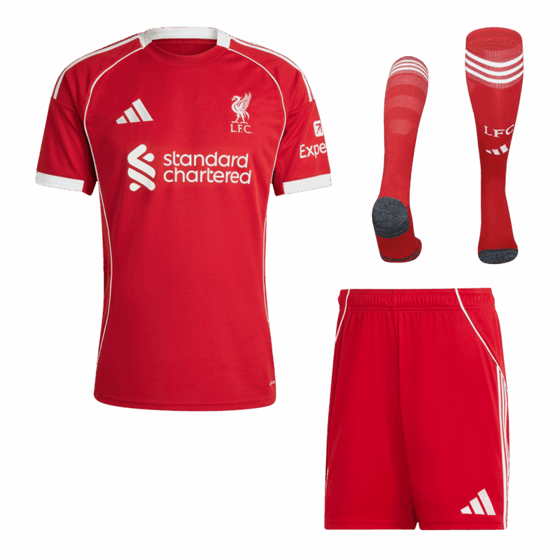 Liverpool Home Soccer Jersey Kit 2025/26