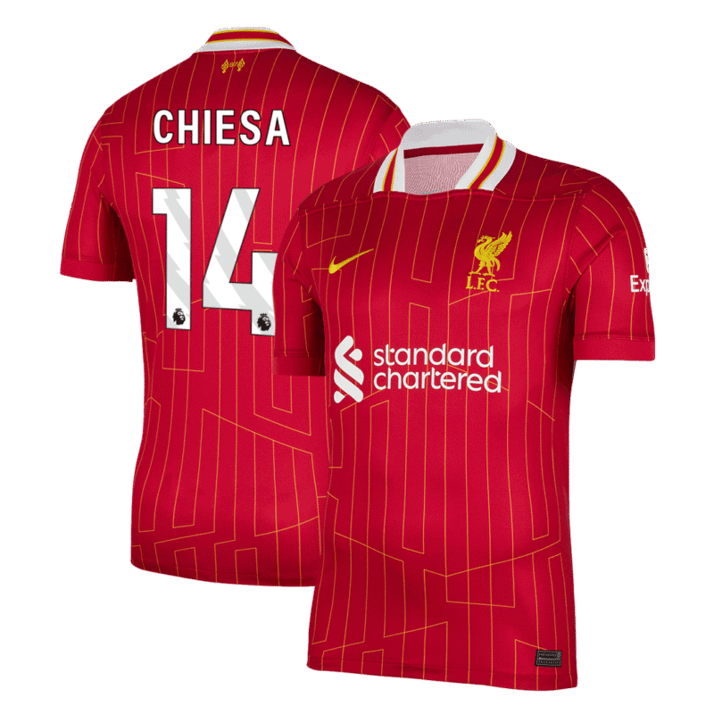 CHIESA #14 Liverpool Home Soccer Jersey 2024/25