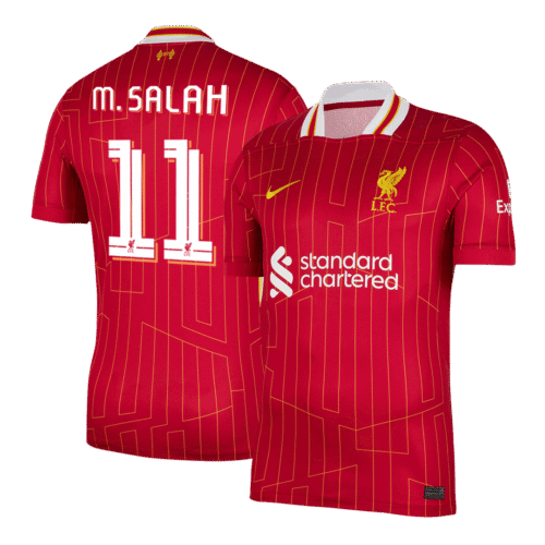 M.SALAH #11 Liverpool Home Soccer Jersey 2024/25 - UCL