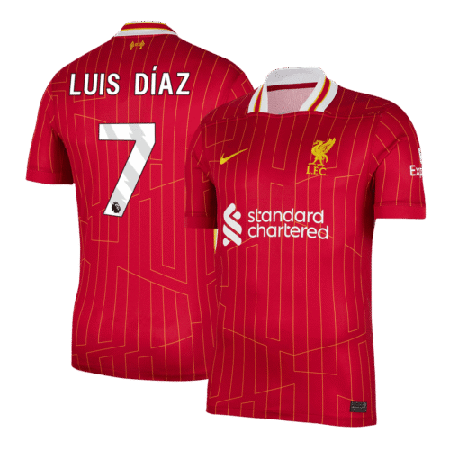 LUIS DÍAZ #7 Liverpool Home Soccer Jersey 2024/25