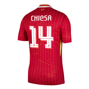 CHIESA #14 Liverpool Home Soccer Jersey 2024/25 - UCL