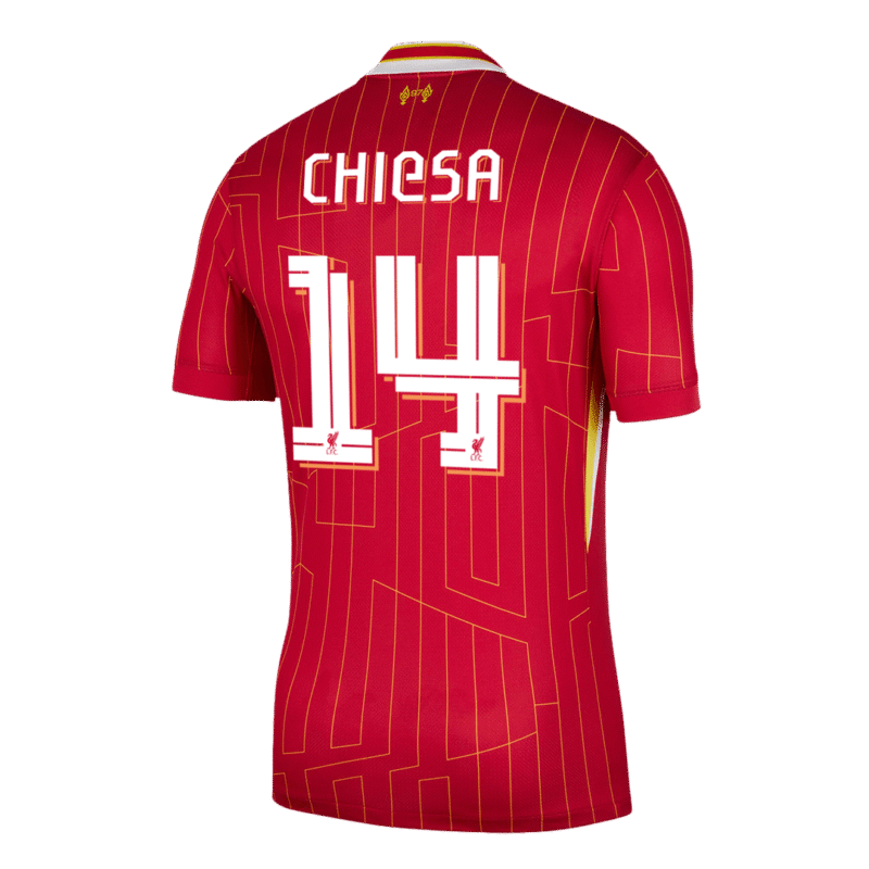 CHIESA #14 Liverpool Home Soccer Jersey 2024/25 - UCL