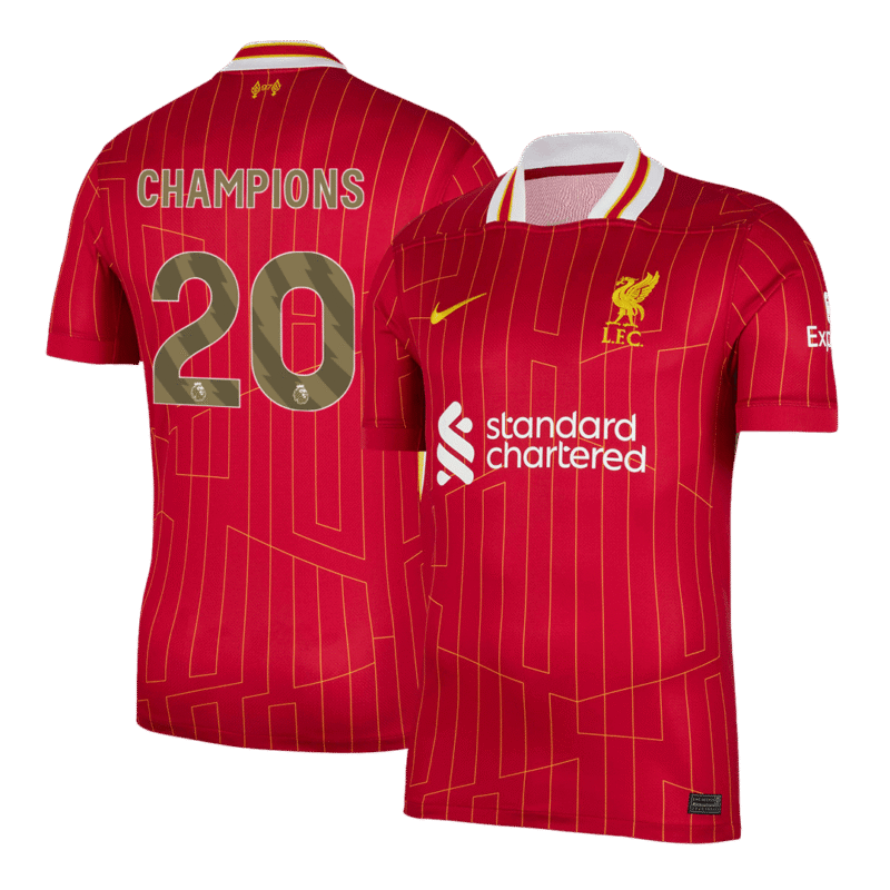 CHAMPIONS #20 Liverpool Home Soccer Jersey 2024/25