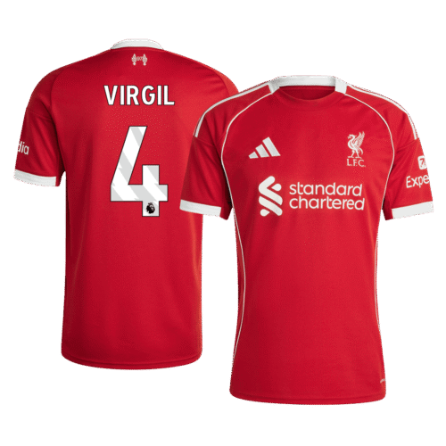 VIRGIL #4 Liverpool Home Soccer Jersey 2025/26