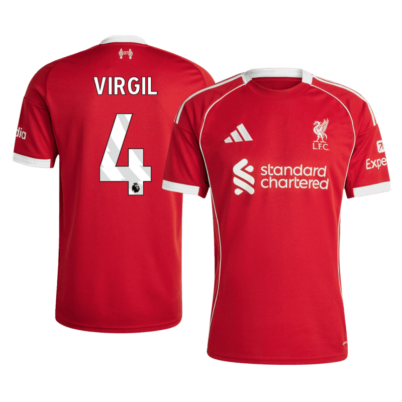 VIRGIL #4 Liverpool Home Soccer Jersey 2025/26