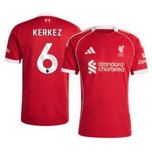 KERKEZ #6 Liverpool Home Soccer Jersey 2025/26