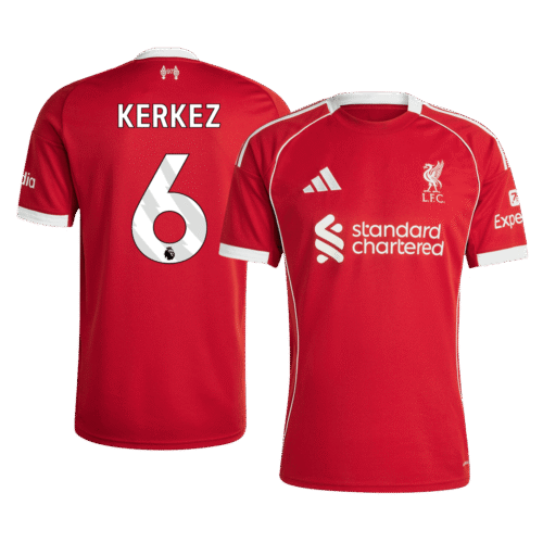 KERKEZ #6 Liverpool Home Soccer Jersey 2025/26