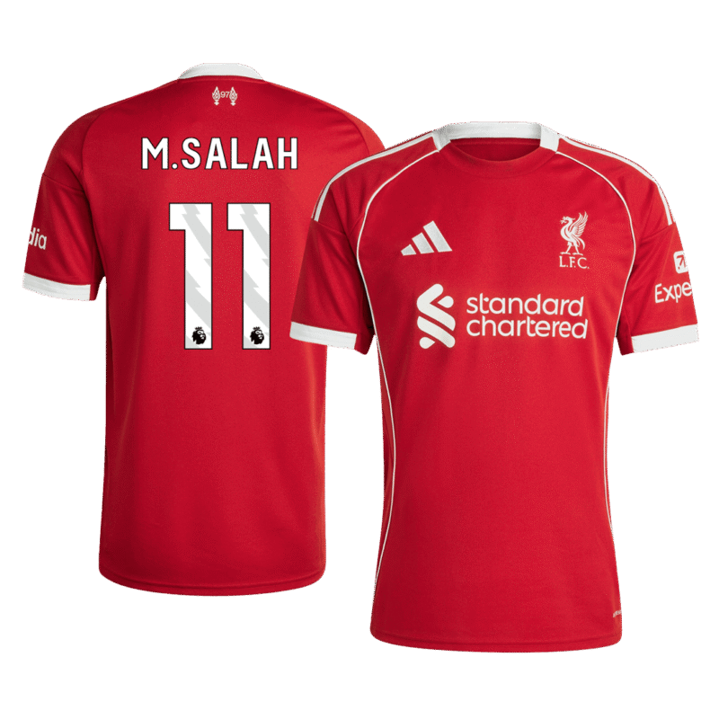 M.SALAH #11 Liverpool Home Soccer Jersey 2025/26