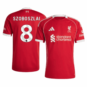 Liverpool SZOBOSZLAI #8 Home Soccer Jersey 2025/26