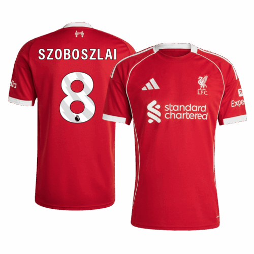 Liverpool SZOBOSZLAI #8 Home Soccer Jersey 2025/26