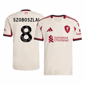 Liverpool SZOBOSZLAI #8 Away Soccer Jersey 2025/26