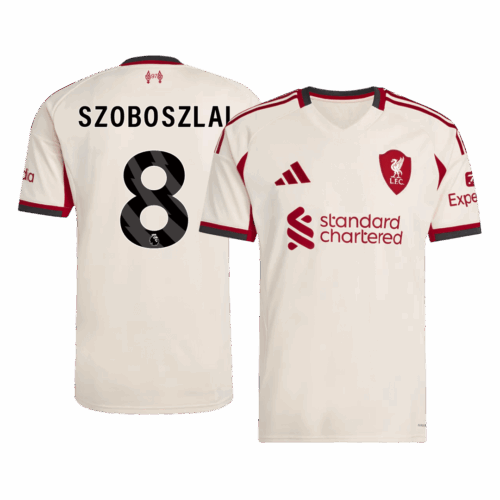 Liverpool SZOBOSZLAI #8 Away Soccer Jersey 2025/26