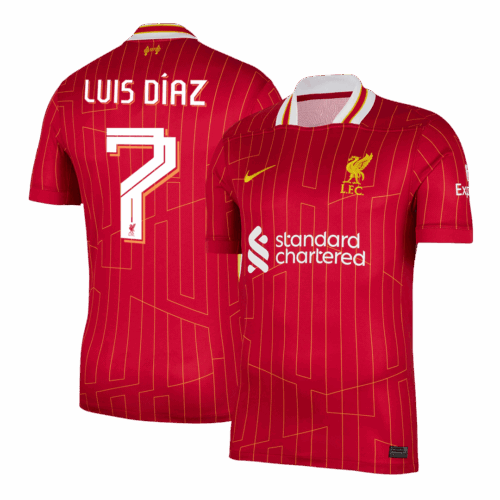 Liverpool LUIS DÍAZ #7 Home Soccer Jersey - UCL Edition