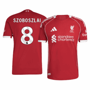 SZOBOSZLAI #8 Authentic Liverpool Home Soccer Jersey 25/26 Red