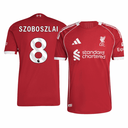 SZOBOSZLAI #8 Authentic Liverpool Home Soccer Jersey 25/26 Red