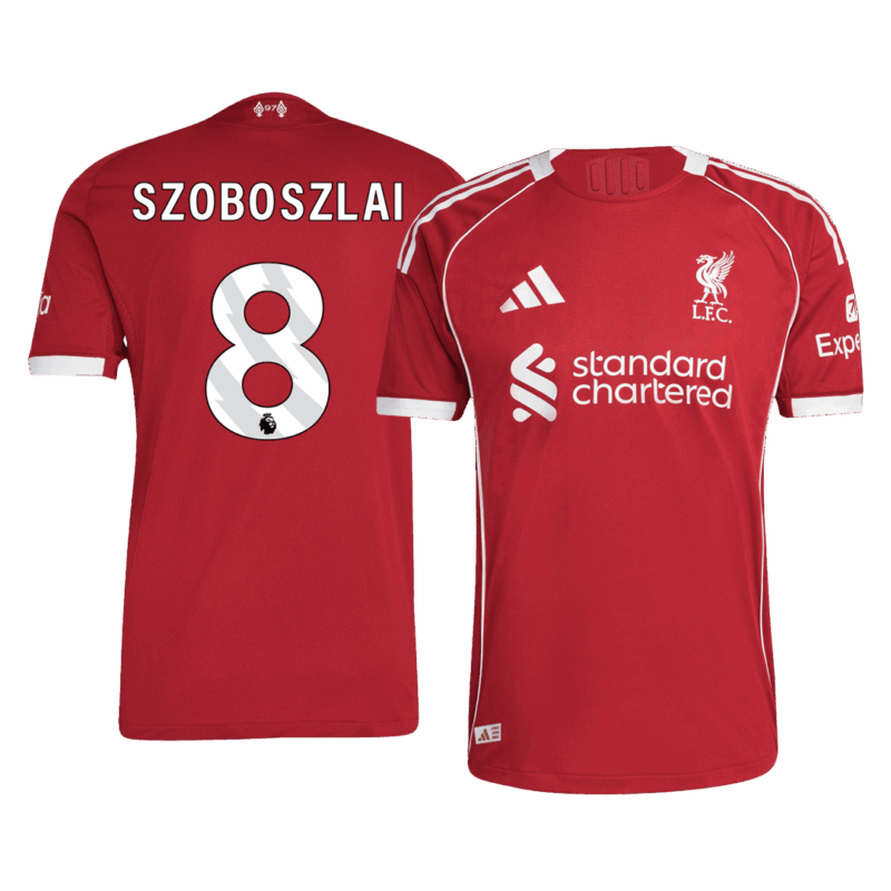 SZOBOSZLAI #8 Authentic Liverpool Home Soccer Jersey 25/26 Red