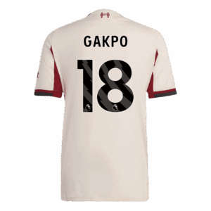 GAKPO #18 Authentic Liverpool Away Soccer Jersey 25/26 White