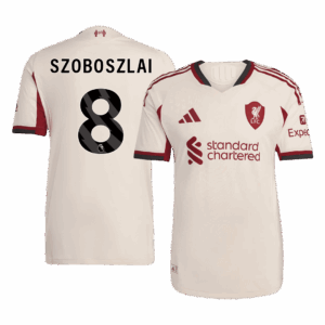 SZOBOSZLAI #8 Authentic Liverpool Away Soccer Jersey 25/26 White