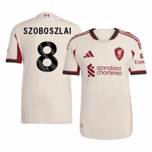 SZOBOSZLAI #8 Authentic Liverpool Away Soccer Jersey 25/26 White