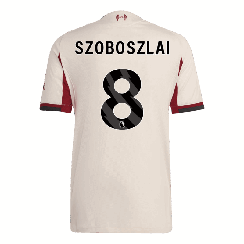 SZOBOSZLAI #8 Authentic Liverpool Away Soccer Jersey 25/26 White