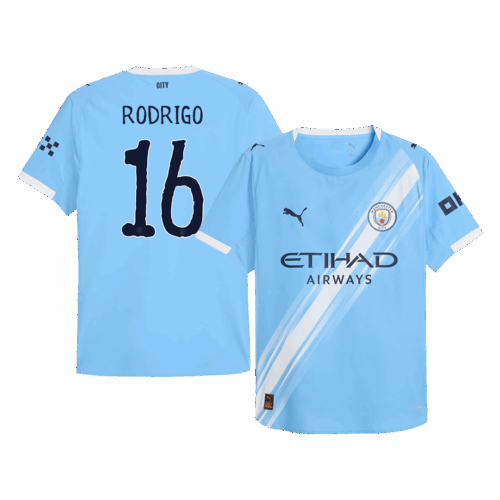 Manchester City RODRIGO #16 Home Soccer Jersey Authentic 2025/26 - Club World Cup