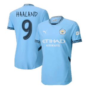 HAALAND #9 Manchester City Home Authentic Soccer Jersey 2024/25 - UCL