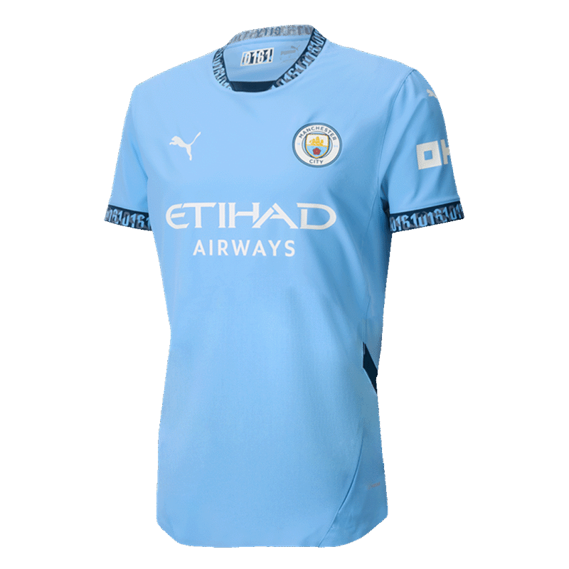 HAALAND #9 Manchester City Home Authentic Soccer Jersey 2024/25 - UCL