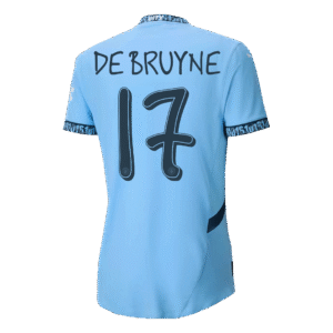 DE BRUYNE #17 Manchester City Home Authentic Soccer Jersey 2024/25 - UCL