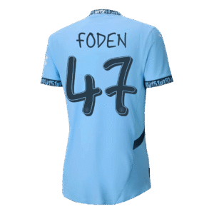 FODEN #47 Manchester City Home Authentic Soccer Jersey 2024/25 - UCL