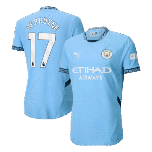 DE BRUYNE #17 Manchester City Home Authentic Soccer Jersey 2024/25