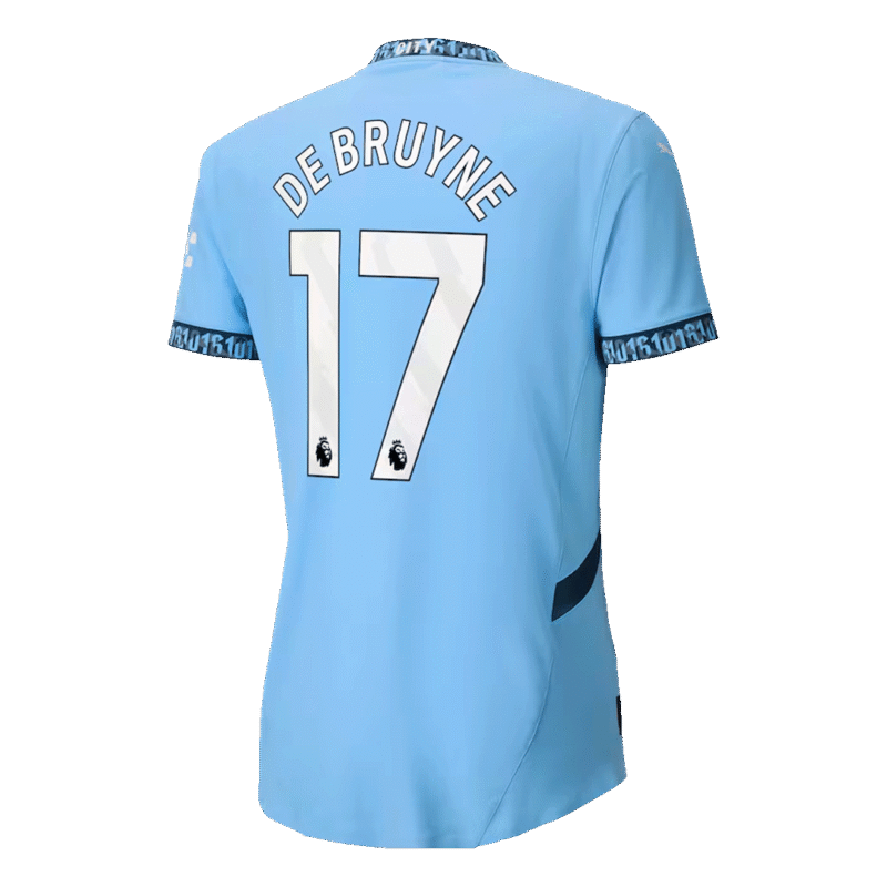 DE BRUYNE #17 Manchester City Home Authentic Soccer Jersey 2024/25