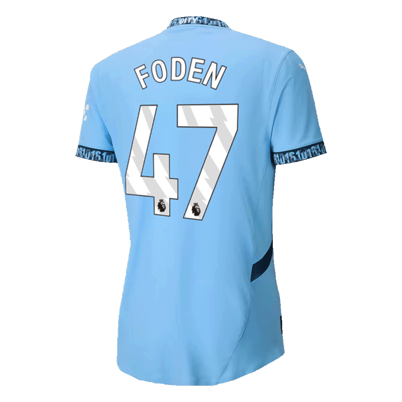 FODEN #47 Manchester City Home Authentic Soccer Jersey 2024/25