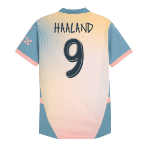 HAALAND #9 Manchester City Fourth Away Authentic Soccer Jersey 2024/25- Definitely City (UCL)
