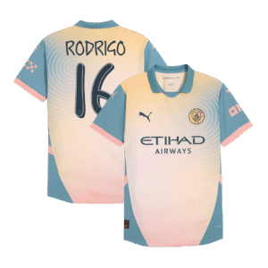 RODRIGO #16 Manchester City Fourth Away Authentic Soccer Jersey 2024/25- Definitely City (UCL)
