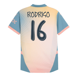 RODRIGO #16 Manchester City Fourth Away Authentic Soccer Jersey 2024/25- Definitely City (UCL)