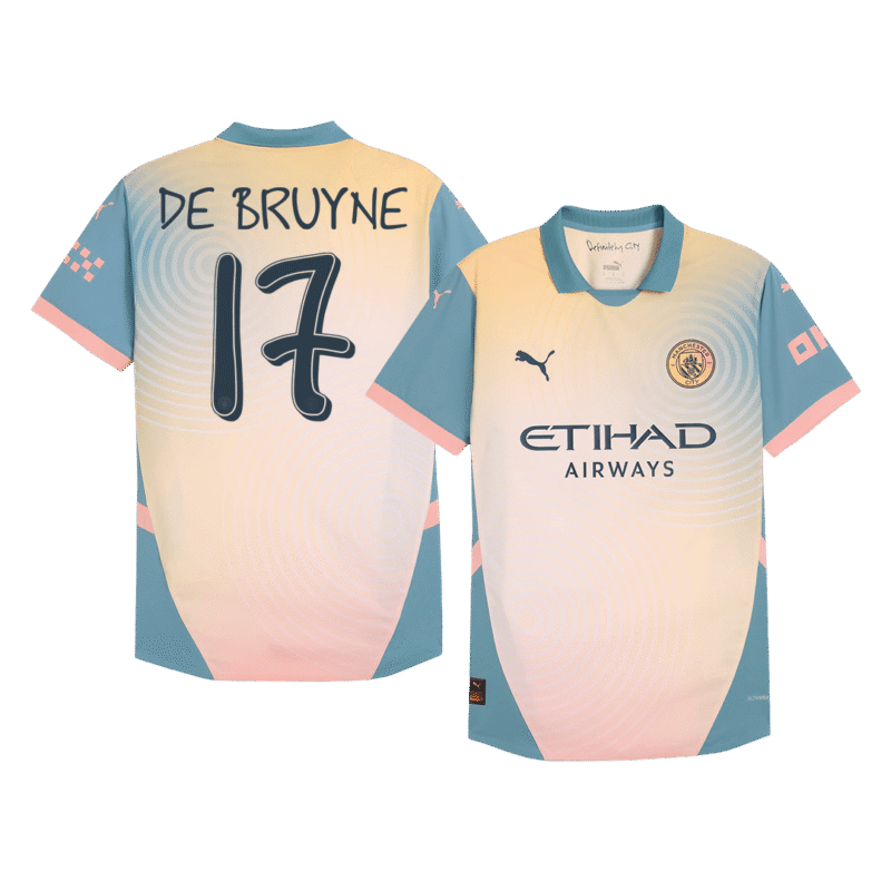DE BRUYNE #17 Manchester City Fourth Away Authentic Soccer Jersey 2024/25 - Definitely City