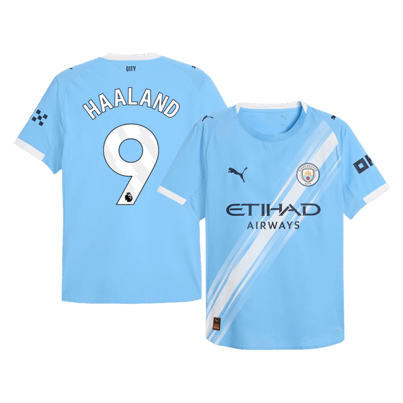 HAALAND #9 Manchester City Home Authentic Soccer Jersey 2025/26