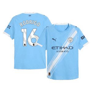 RODRIGO #16 Manchester City Home Authentic Soccer Jersey 2025/26