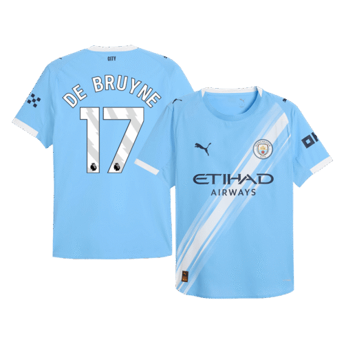 DE BRUYNE #17 Manchester City Home Authentic Soccer Jersey 2025/26